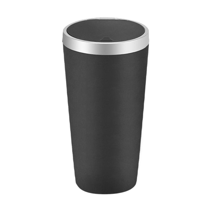 Poubelle de voiture Cup'Net cylindrique avec couvercle argenté