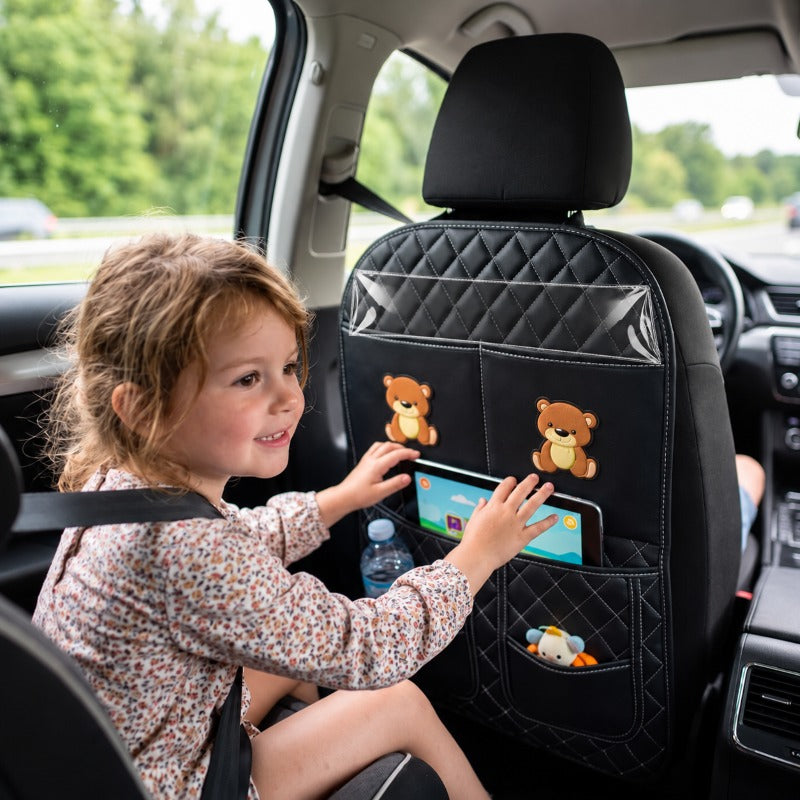 Organisateur de voiture enfant Imperméable et facile à nettoyer avec petit oursons
