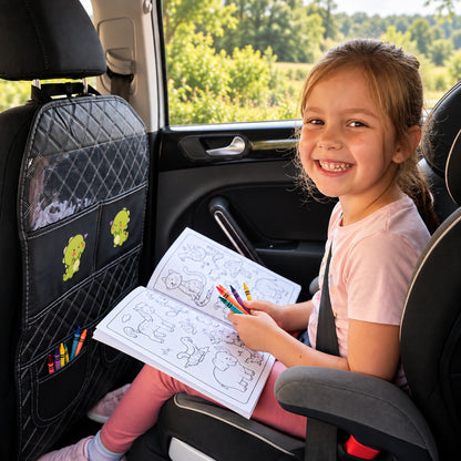 Organisateur de voiture enfant avec protection anti-coup de pied trajet agréable
