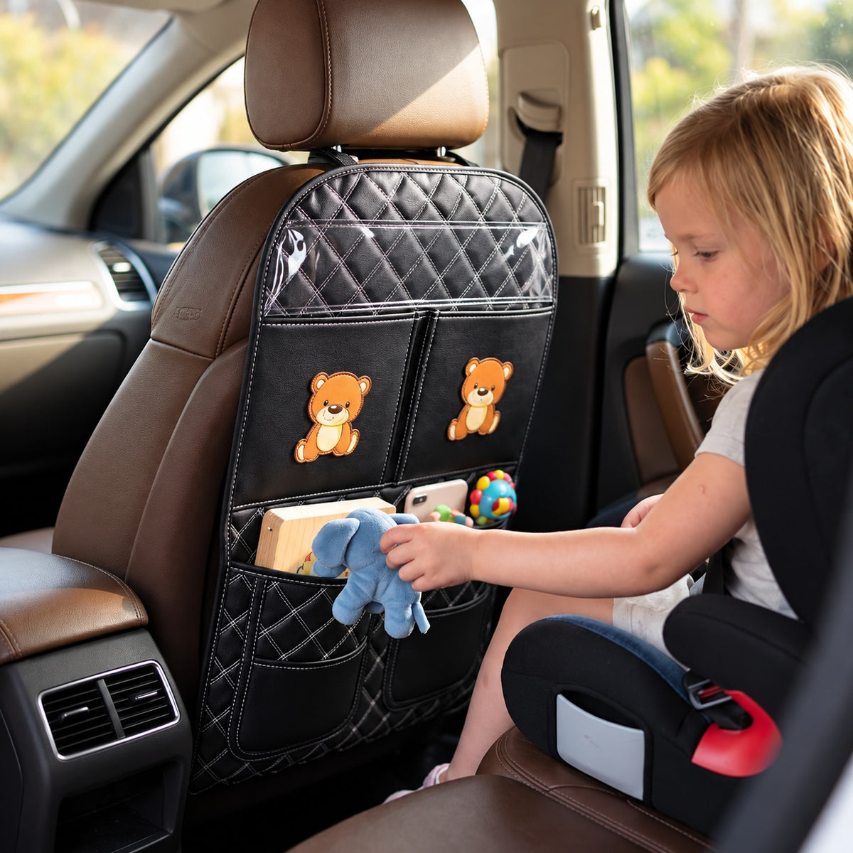 Organisateur de voiture enfant poche multiple pour crayons et livres