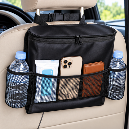Organisateur de voiture isotherme siège arrière avec rangement pour téléphone 