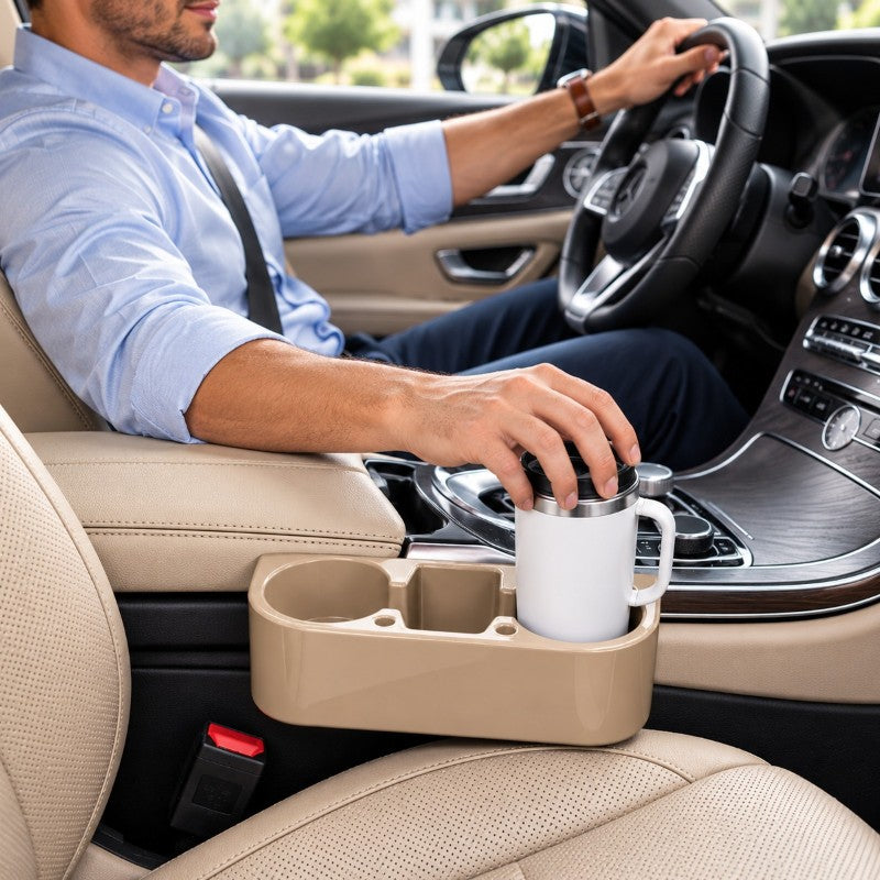Porte gobelet voiture beige homme sans tracas