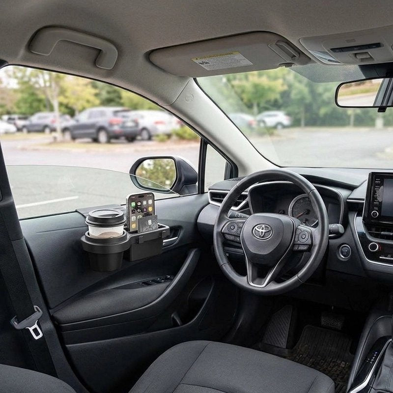 Porte gobelet portière maintien bien la tase de café et téléphone