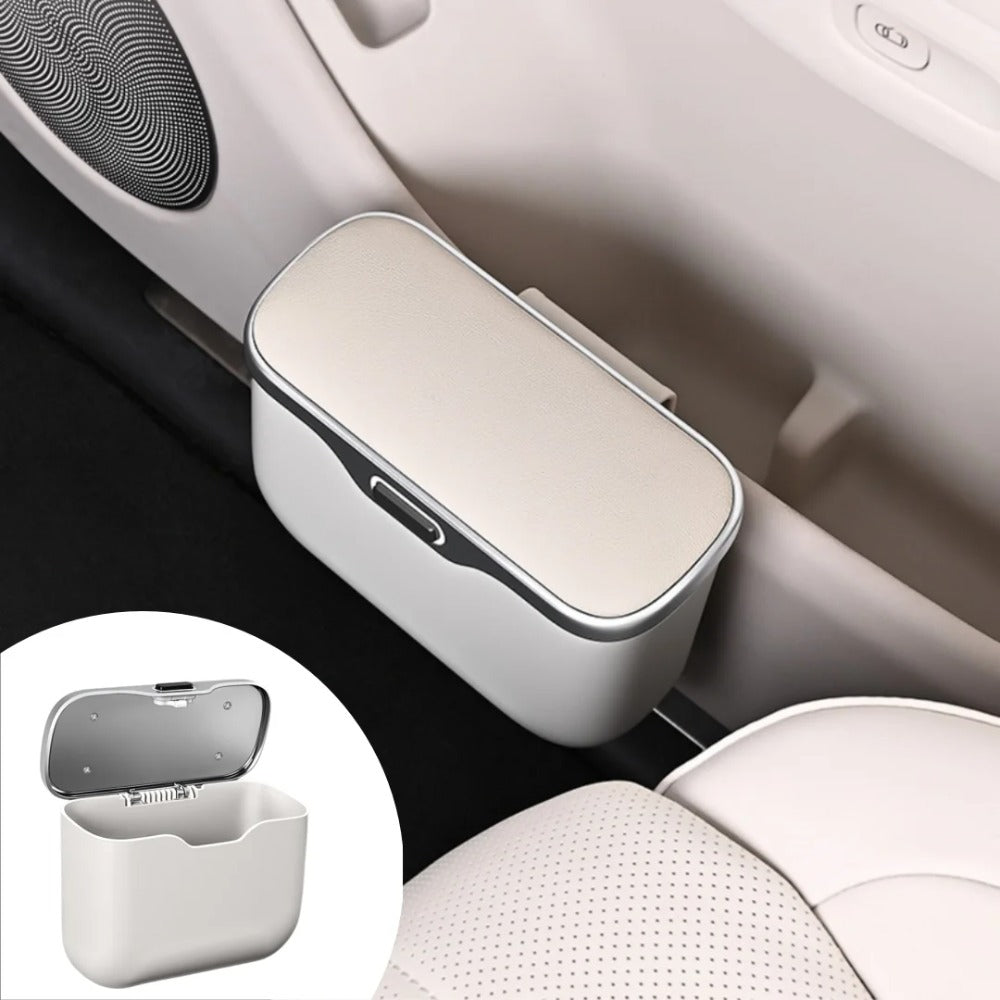 Poubelle de voiture beige rigide pour portière
