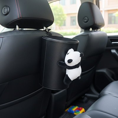 Poubelle de voiture​ décorative panda mignon noir