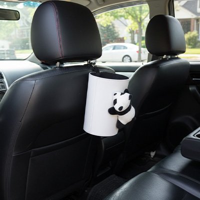 Poubelle de voiture​ décorative pandan mignon blanche