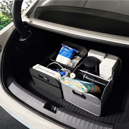 Rangement coffre voiture Organix très organisé dans la valise