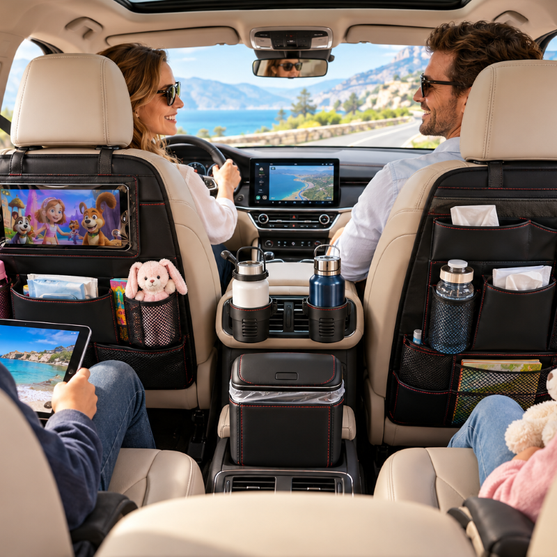 Famille en route pour les vacances