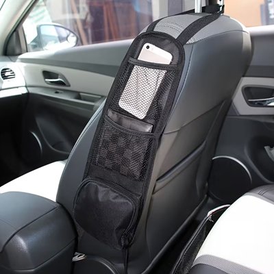 Organisateur de voiture pour côté droit ou gauche du siège, qui permet de gagner en espace de rangement.