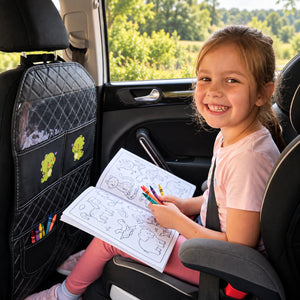 Organisateur de voiture pour enfant avec protection anti-coup de pied.