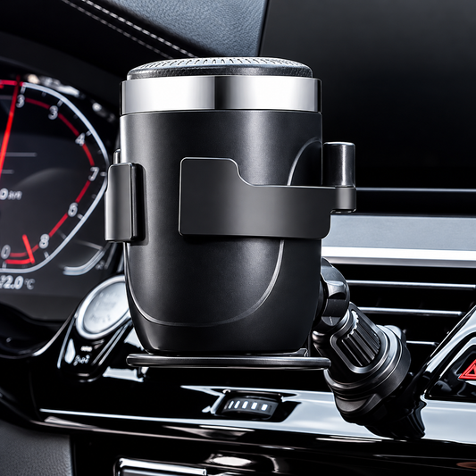 Porte gobelet voiture zoom sur le design des pinces ajustable