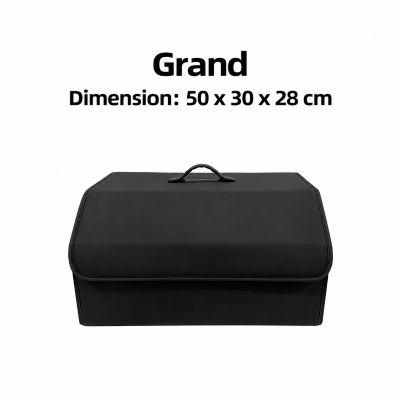 Rangement coffre voiture chic grand format : Longueur 50 cm, largeur 30 cm, hauteur 28 cm